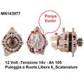 Alternatore Revisionato Mitsubischi 2.5cc 4D56 TD TDI 105Ah Tensione 14V 12Volt