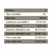 Bronzine Banco Peugeout Group 1.5cc DCi D_50,00mm (STD)