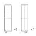 Bronzine Bielle Land Rover 2.0cc204DTD Jaguar AJ20D4 Dimensioni 50.00x53,030 STD
