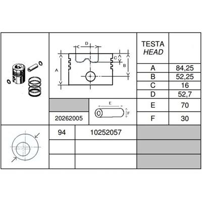 Bronzine Banco Fiat Iveco OM COD/CO1D/CO1K/CO2D/CO3D 4_Cilindri STD