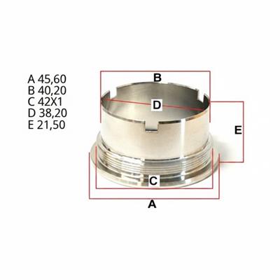 Ghiera Geometria Variabile BV39 Diametro Filettatura 42x1mm
