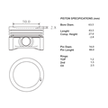 Kit 3 Pistoni Smart 600cc 450 Ø 63,50 STD 160112 160113 160910 M160E6ALB03 04 05