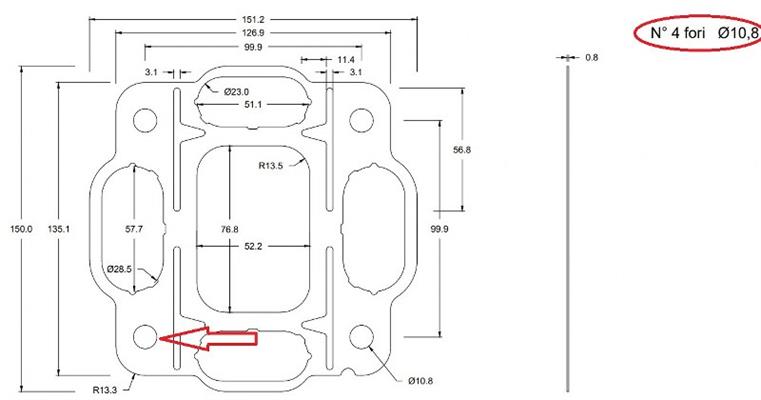 KIT Guarnizioni Turbo Iveco Aifo Marino Fori 11,3mm