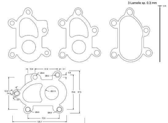 guarnizionii turbo gt1236 renault/opel